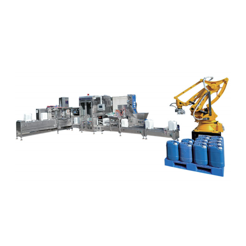 20L square drum double head automatic filling line