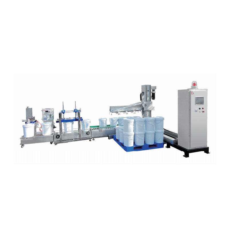 Automatic filling and capping palletizing line